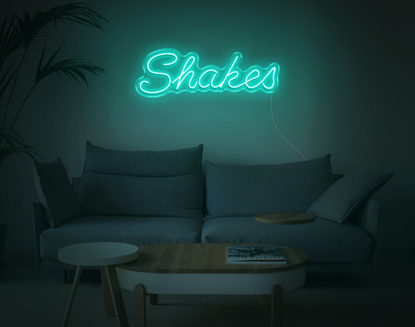 Shakes LED Neon Sign - 9inch x 28inchHot Pink