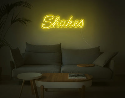 Shakes LED Neon Sign - 9inch x 28inchHot Pink