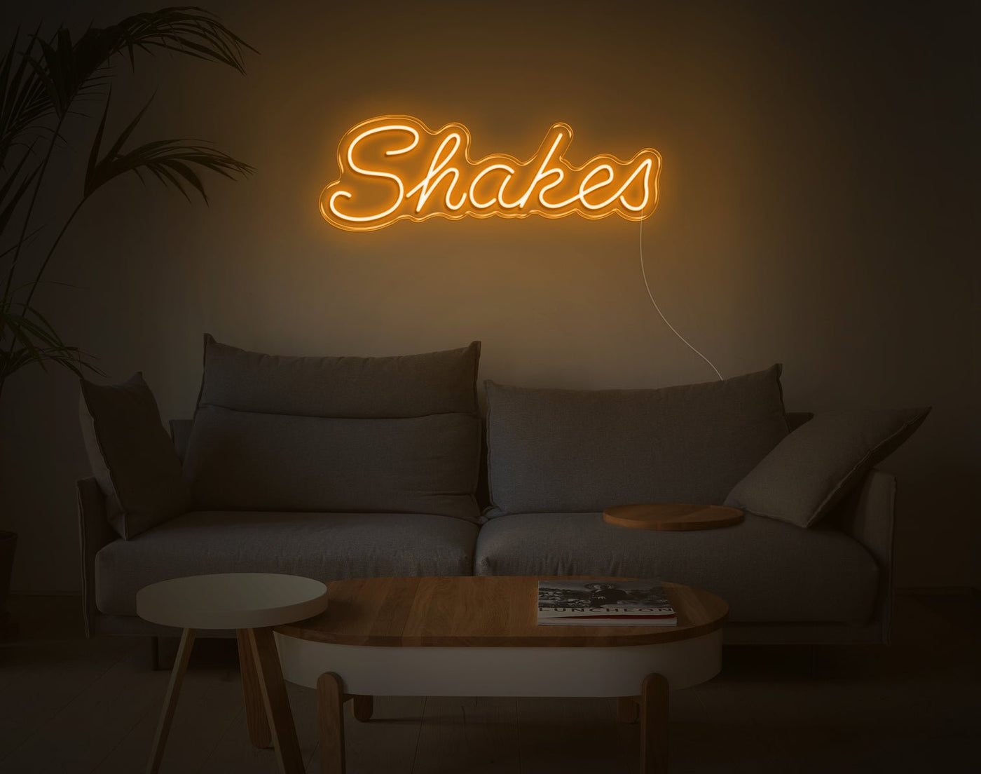 Shakes LED Neon Sign - 9inch x 28inchOrange