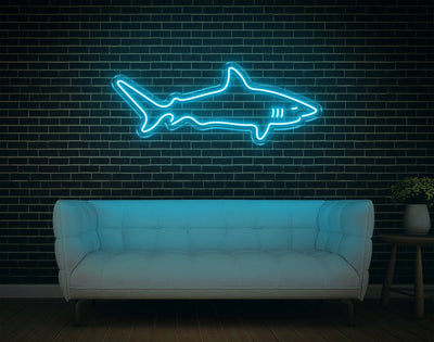 Shark V1 LED Neon Sign - 5inch x 13inchHot Pink