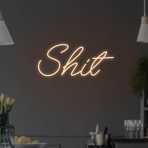 Shit LED Neon Sign - Pink