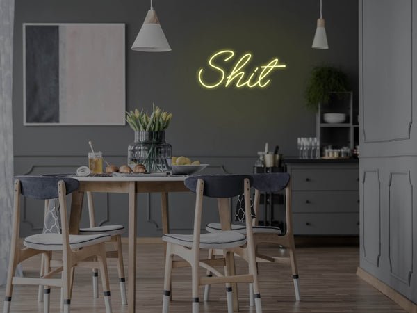 Shit LED Neon Sign - Yellow