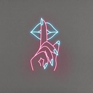 Shush LED Neon Sign - Pink