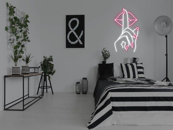 Shush LED Neon Sign - Pink