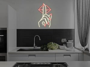 Shush LED Neon Sign - Pink