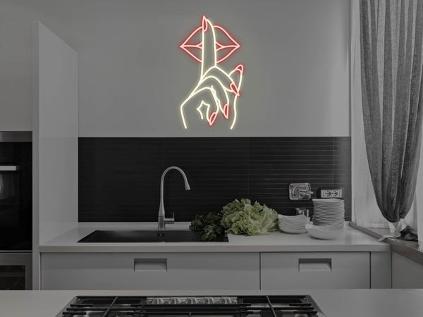 Shush LED Neon Sign - Red