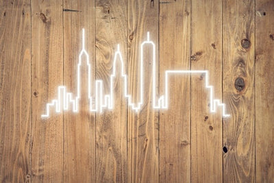 Skyline Neon Sign - White