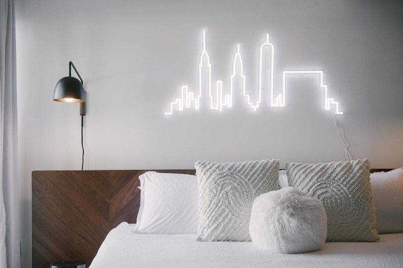 Skyline Neon Sign - White