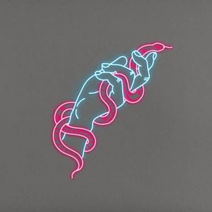 Snake In Hand LED Neon Sign - LED Neon