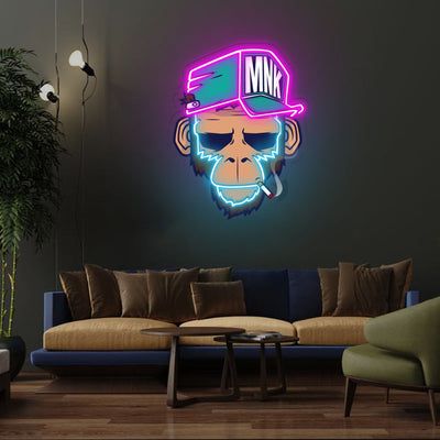 Spoiled Monkey Neon Sign x Acrylic Artwork - 2ftLED Neon x Acrylic Print