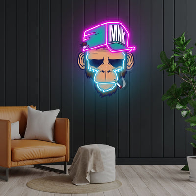 Spoiled Monkey Neon Sign x Acrylic Artwork - 2ftLED Neon x Acrylic Print