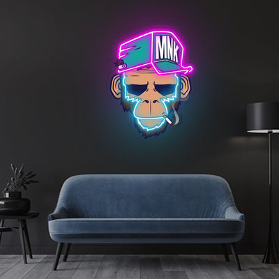 Spoiled Monkey Neon Sign x Acrylic Artwork - 2ftLED Neon x Acrylic Print