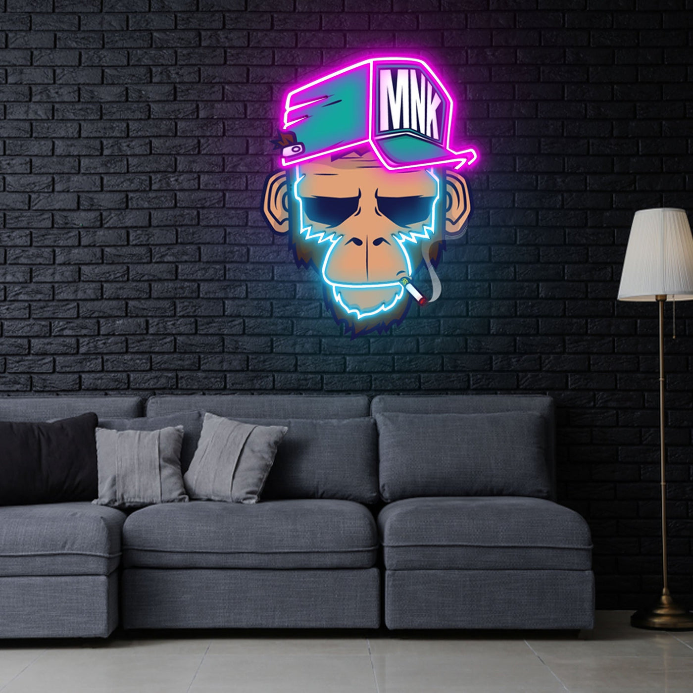 Spoiled Monkey Neon Sign x Acrylic Artwork - 2ftLED Neon x Acrylic Print