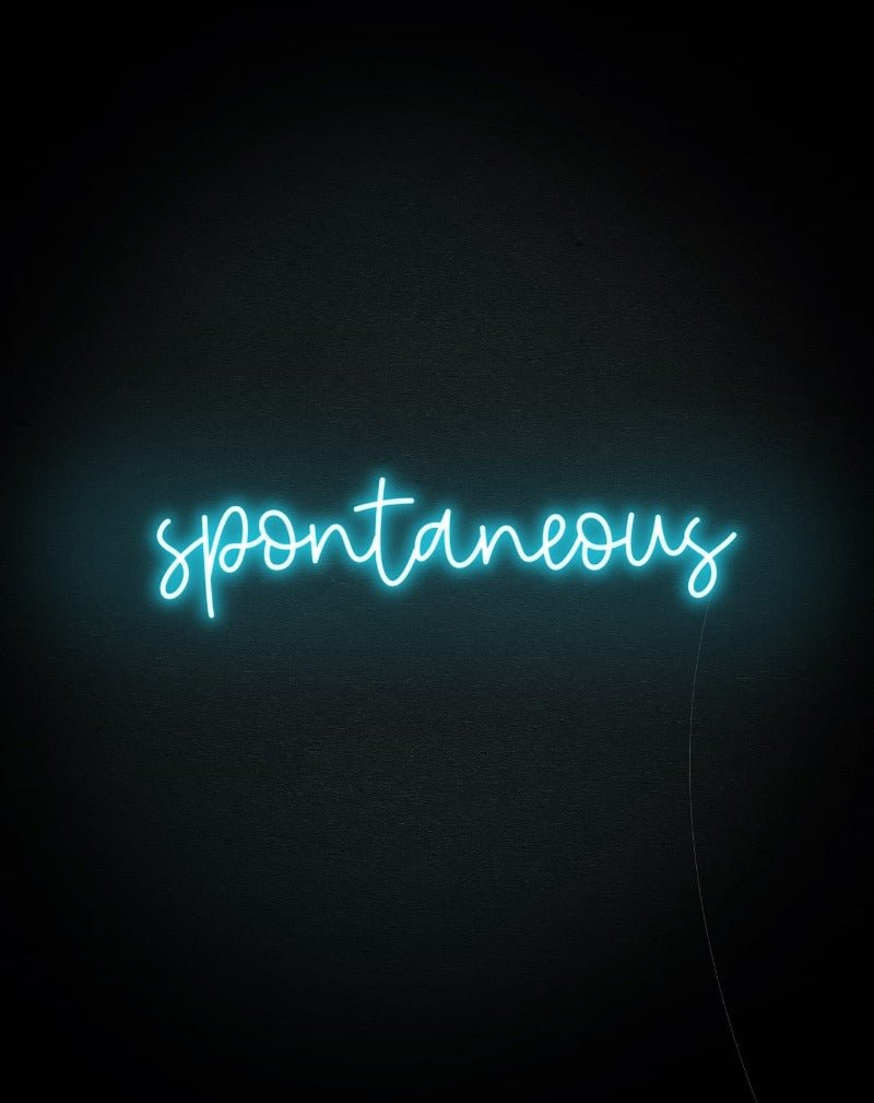 Spontaneous Neon Sign - White