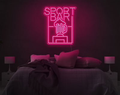 Sport Bar LED Neon Sign - 26inch x 22inchHot Pink