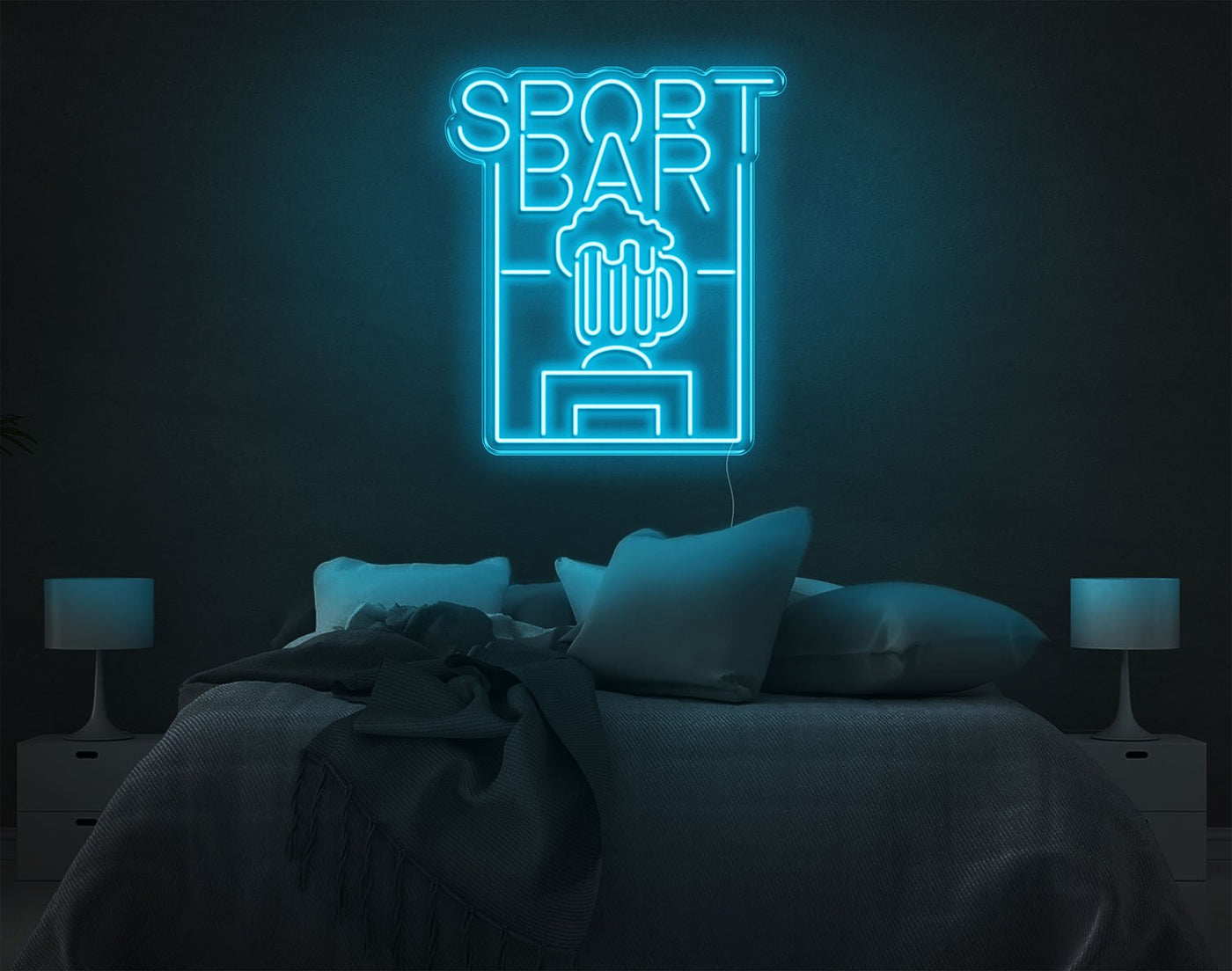 Sport Bar LED Neon Sign - 26inch x 22inchHot Pink