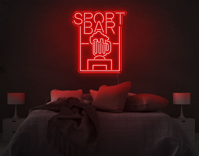 Sport Bar LED Neon Sign - 26inch x 22inchRed