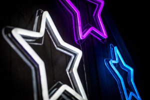 Star LED sign - White