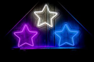 Star LED sign - White