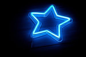 Star LED sign - White