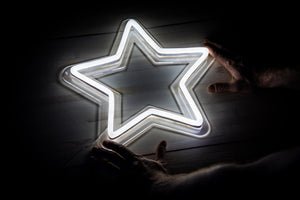 Star LED sign - White