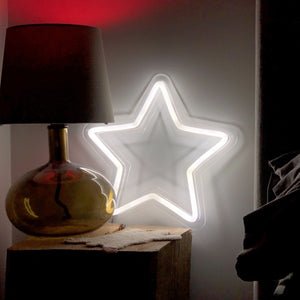 Star LED sign - White