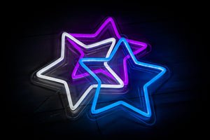 Star LED sign - White