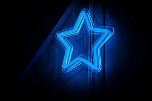 Star LED sign - White