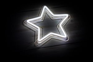 Star LED sign - White