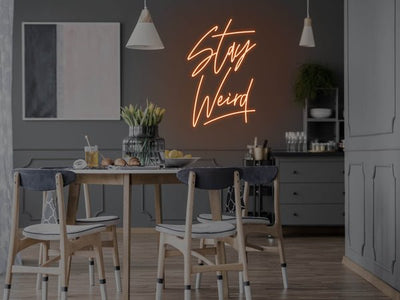 Stay Weird LED Neon Sign - Orange