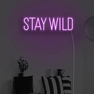 Stay Wild LED Neon Sign - Pink