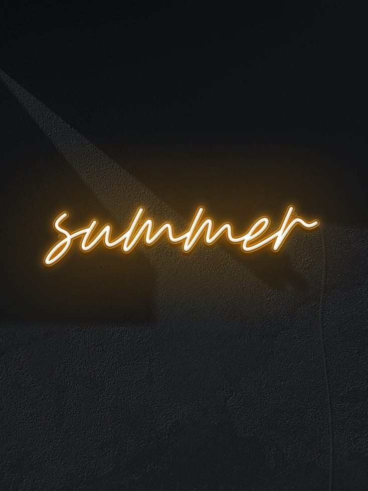 Summer Neon Sign - White