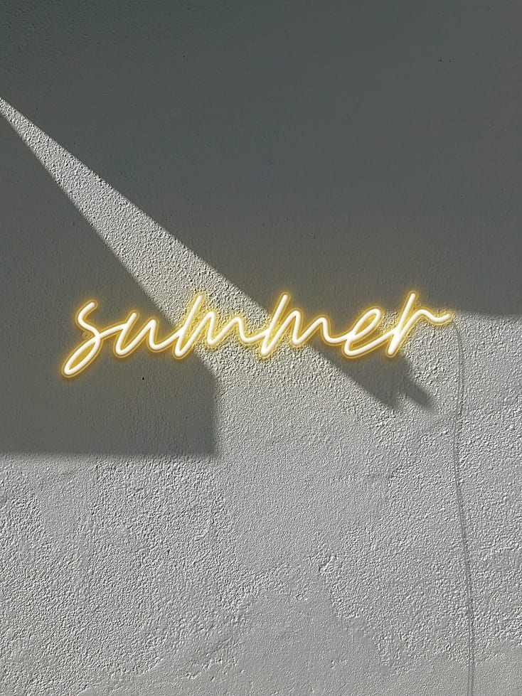 Summer Neon Sign - White