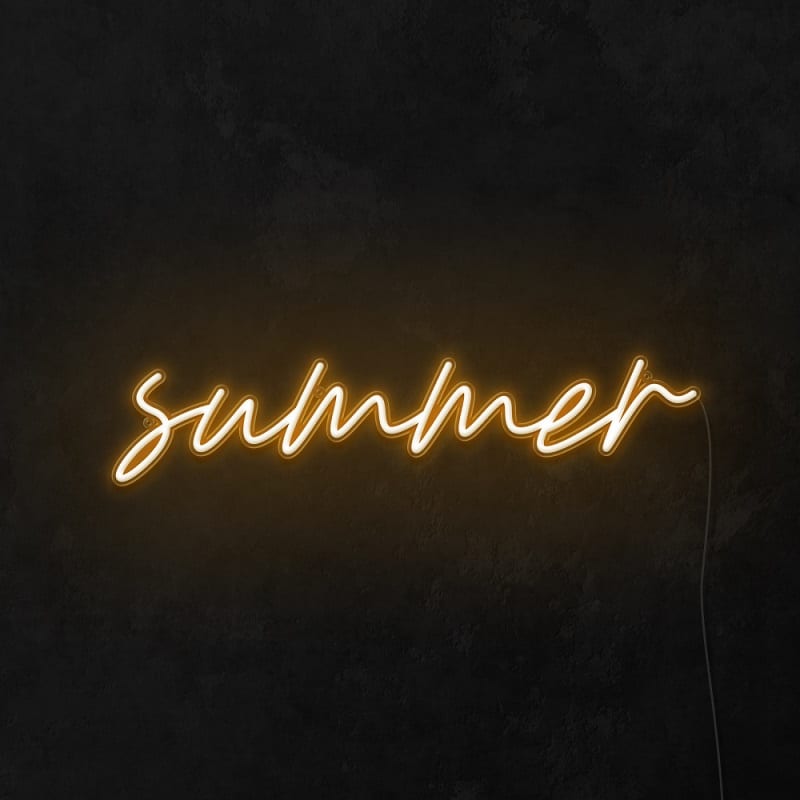 Summer Neon Sign - White