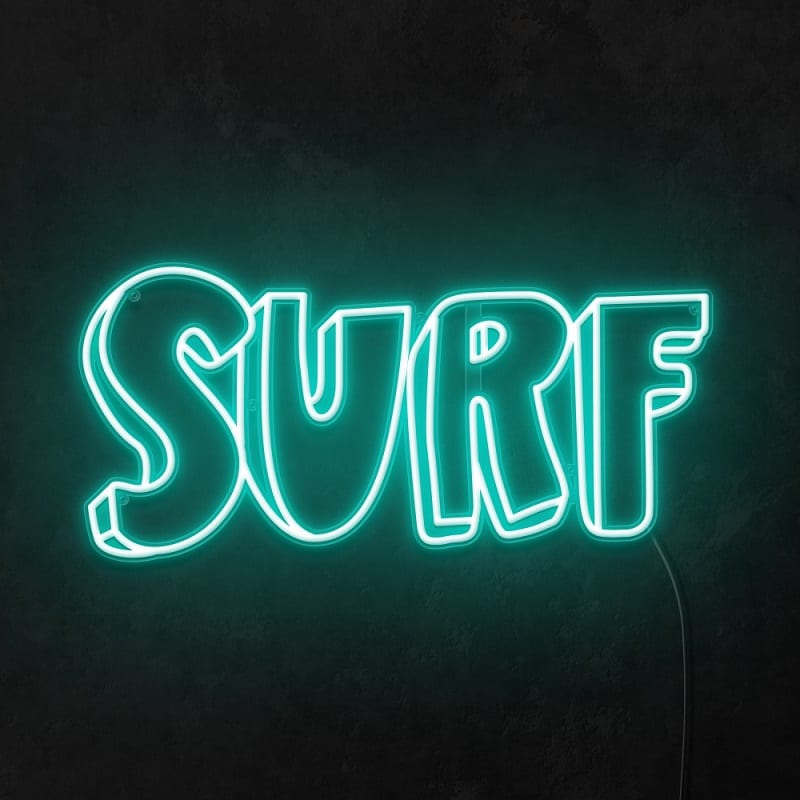 SURF Neon Sign - White