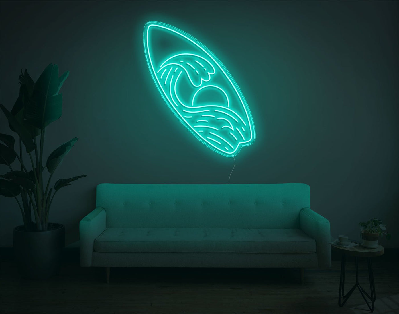 Surfboard LED Neon Sign - 33inch x 28inchHot Pink