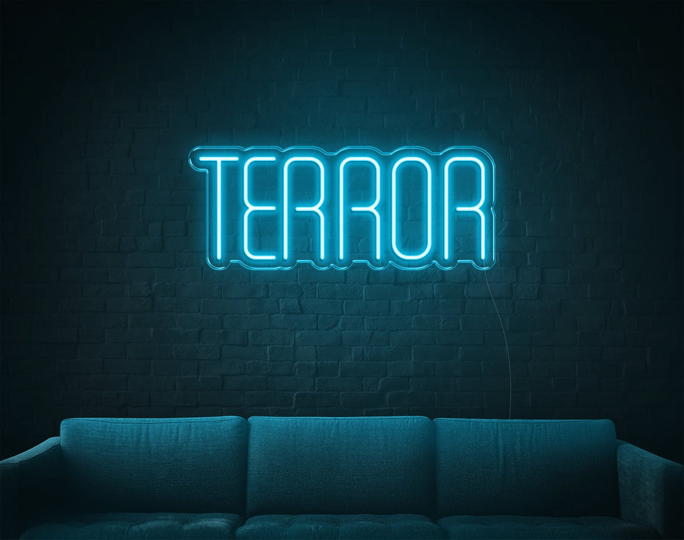 Terror LED Neon Sign - 10inch x 24inchHot Pink