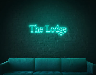 The Lodge LED Neon Sign - 11inch x 37inchHot Pink