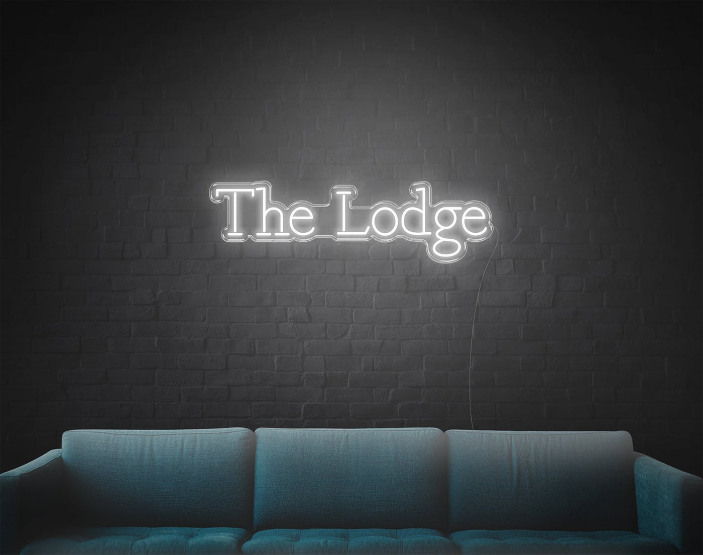 The Lodge LED Neon Sign - 11inch x 37inchHot Pink