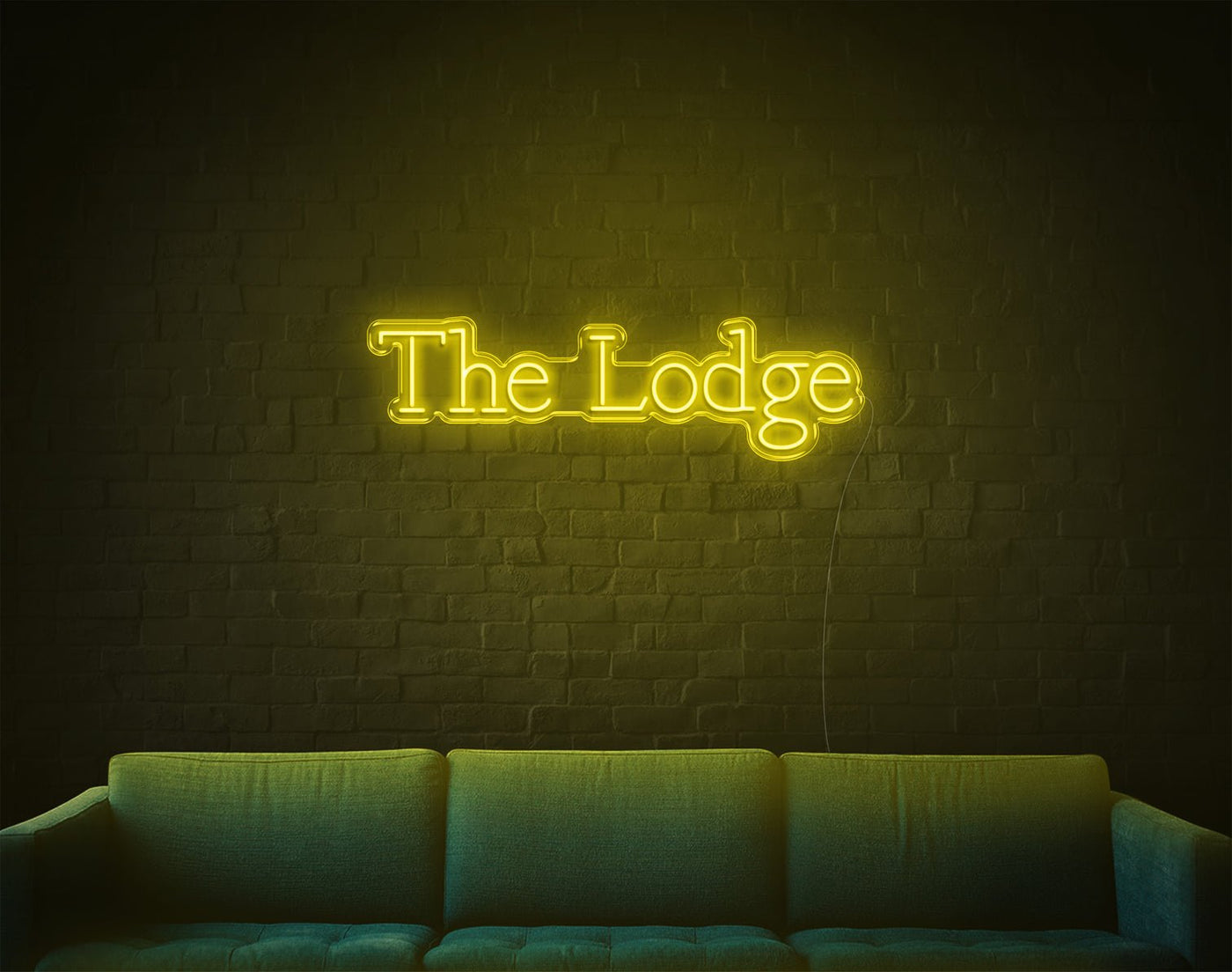 The Lodge LED Neon Sign - 11inch x 37inchHot Pink