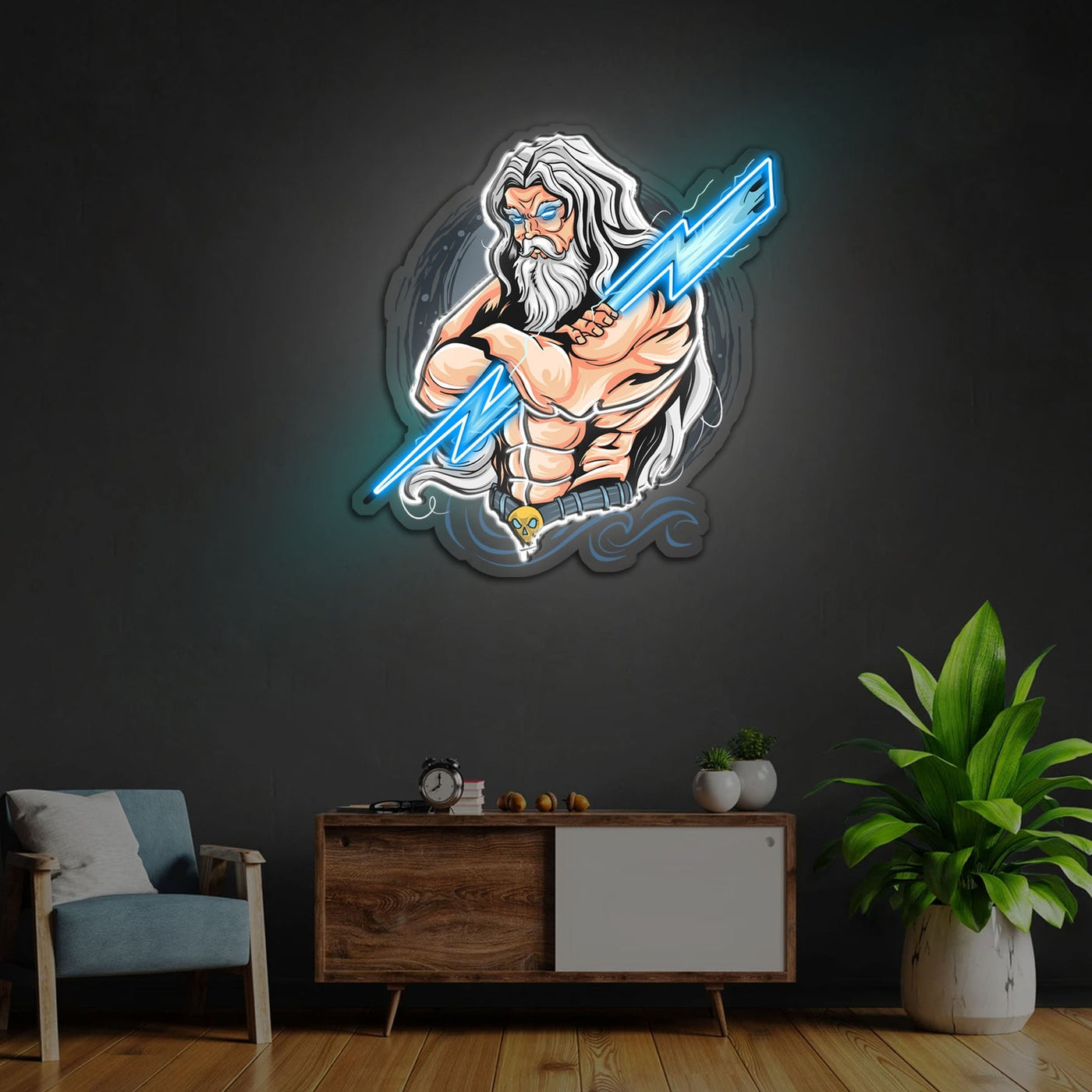 The Power Of Thunder Neon Sign x Acrylic Artwork - 2ftLED Neon x Acrylic Print