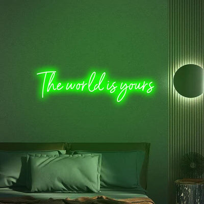 The world is yours Neon Sign - Pink30 inches