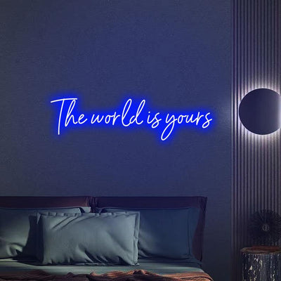 The world is yours Neon Sign - Pink30 inches