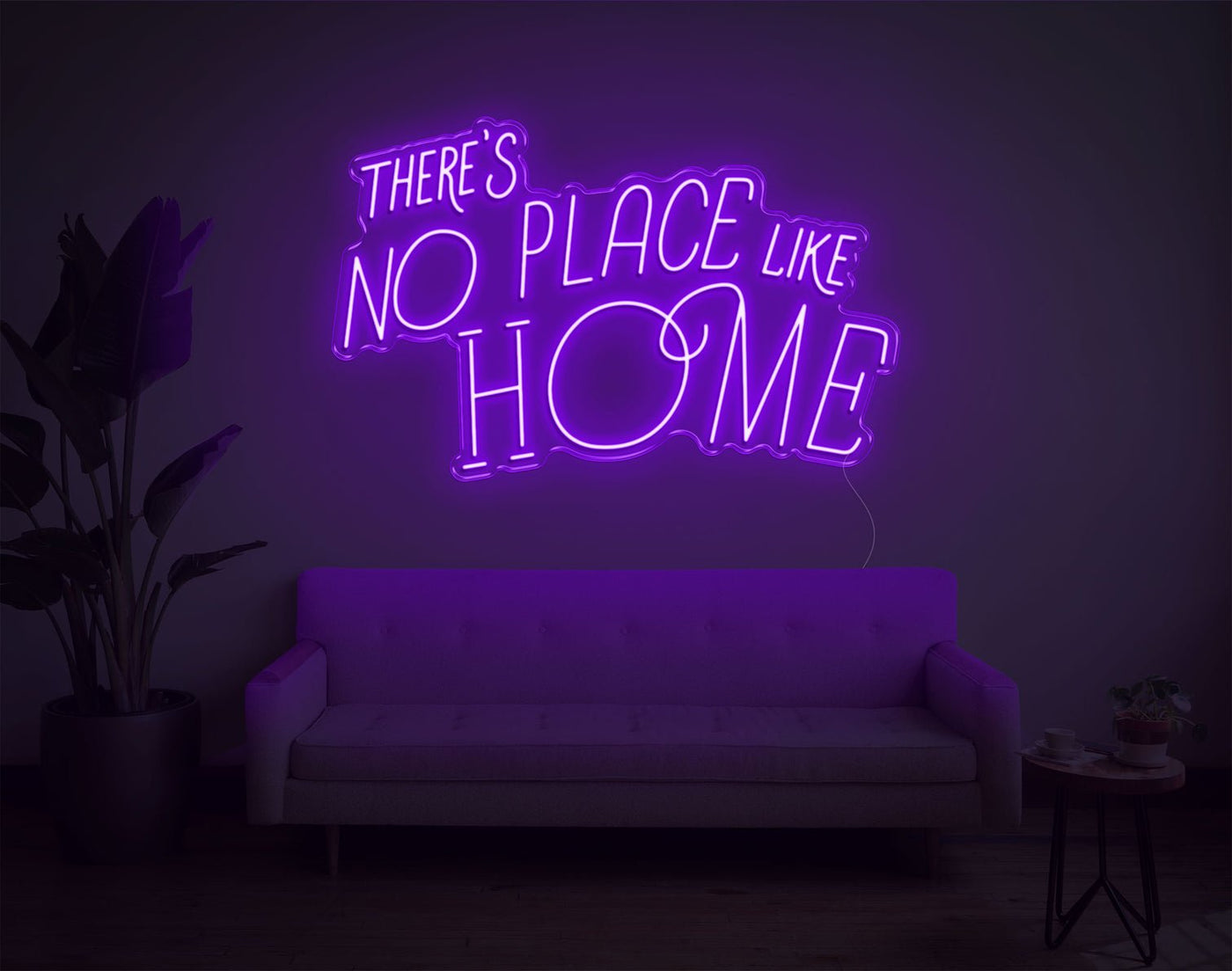 Theres No Place Like Home V2 LED Neon Sign - 24inch x 38inchHot Pink