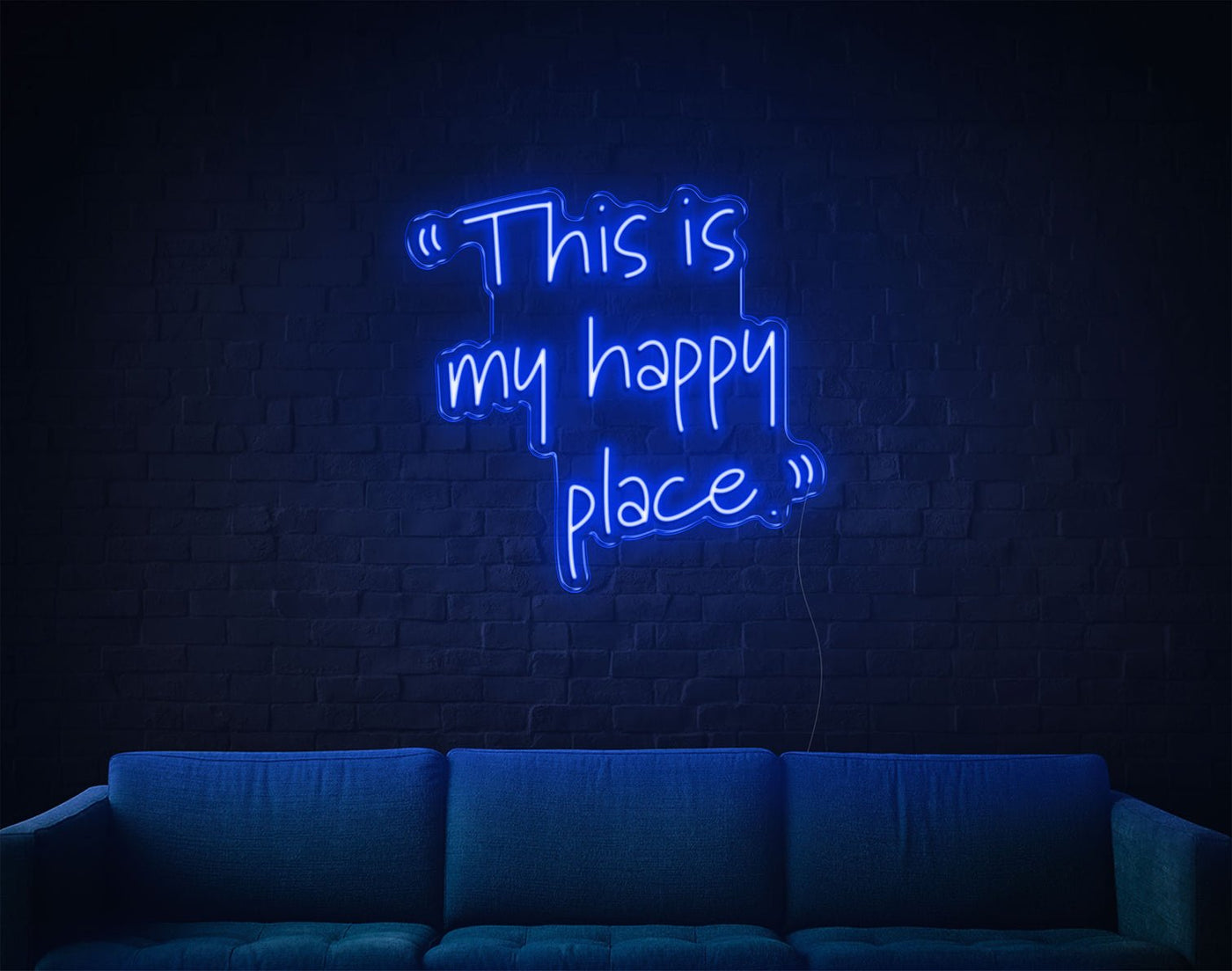 This Is My Happy Place LED Neon Sign - 25inch x 26inchHot Pink