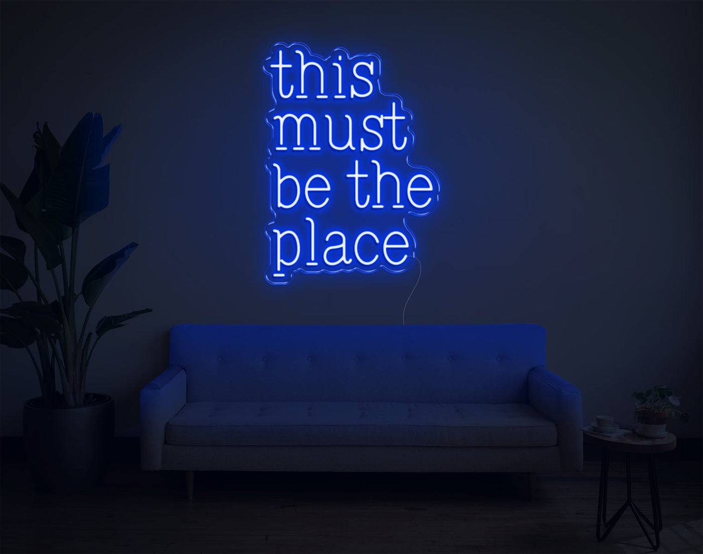 This Must Be The Place LED Neon Sign - 24inch x 18inchHot Pink