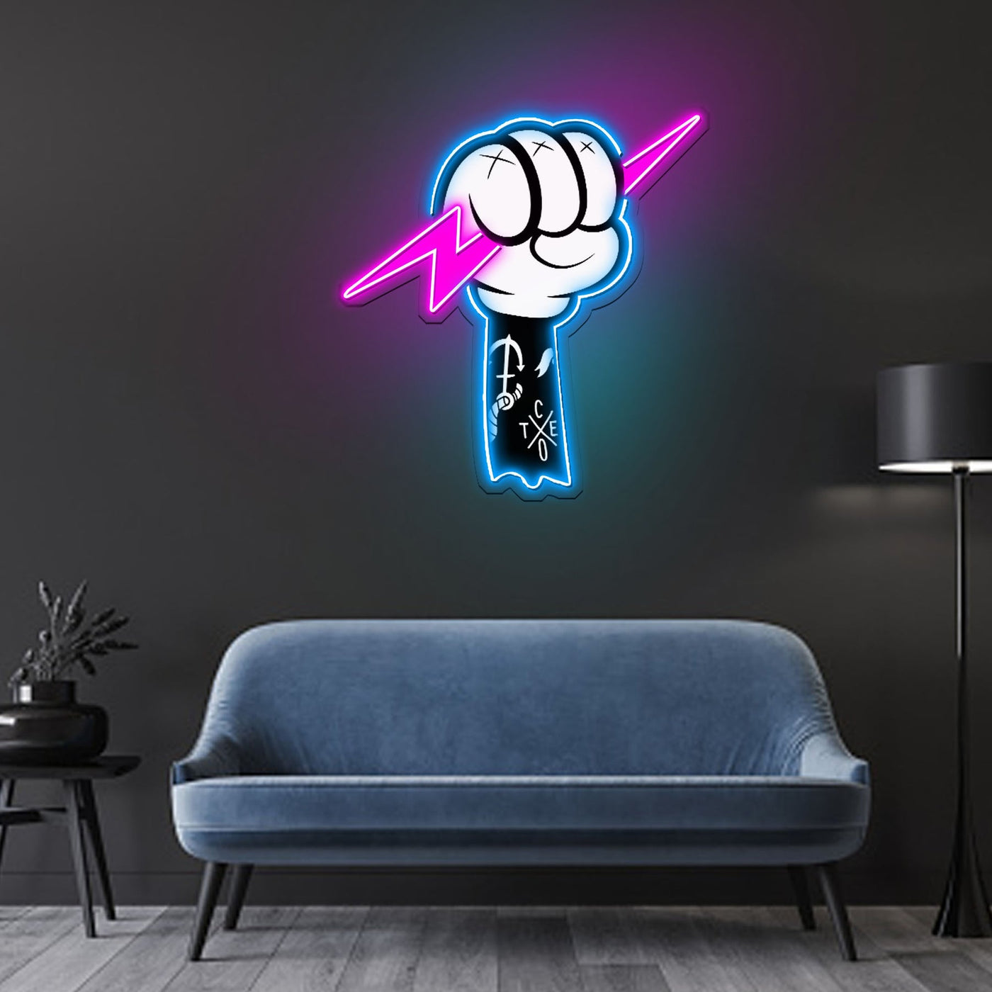 Thunder Fight Neon Sign x Acrylic Artwork - 2ftLED Neon x Acrylic Print