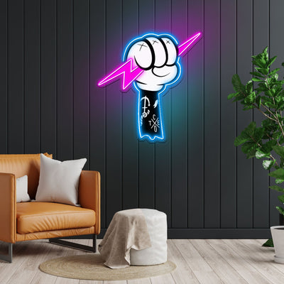 Thunder Fight Neon Sign x Acrylic Artwork - 2ftLED Neon x Acrylic Print