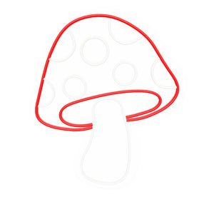 Toadstool Mushroom LED Neon Sign - Red