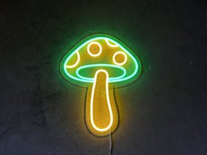 Toadstool Mushroom LED Neon Sign - Red